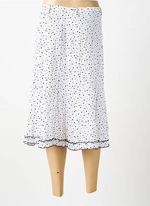 Jupe mi-longue blanc MULTIPLES femme