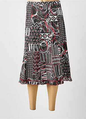 Jupe mi-longue gris MULTIPLES femme
