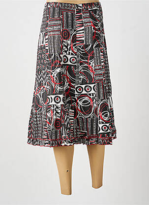 Jupe mi-longue gris MULTIPLES femme