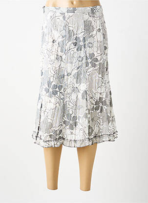 Jupe mi-longue gris MULTIPLES femme
