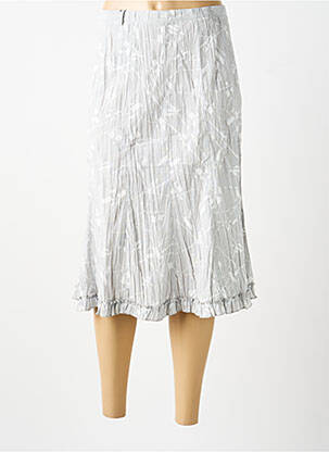 Jupe mi-longue gris MULTIPLES femme