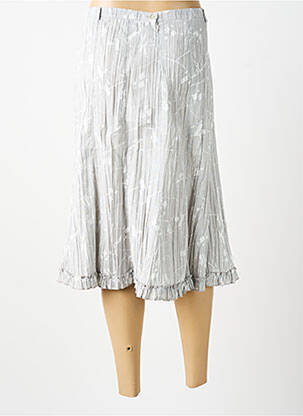 Jupe mi-longue gris MULTIPLES femme