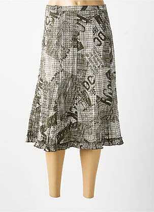 Jupe mi-longue gris MULTIPLES femme