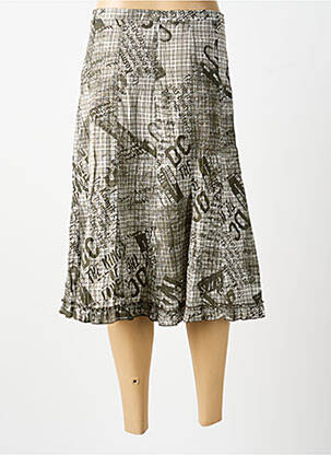 Jupe mi-longue gris MULTIPLES femme