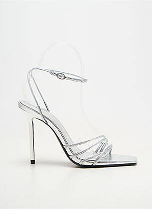 Sandales/nu pieds argent MANGO femme