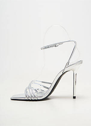Sandales/nu pieds argent MANGO femme