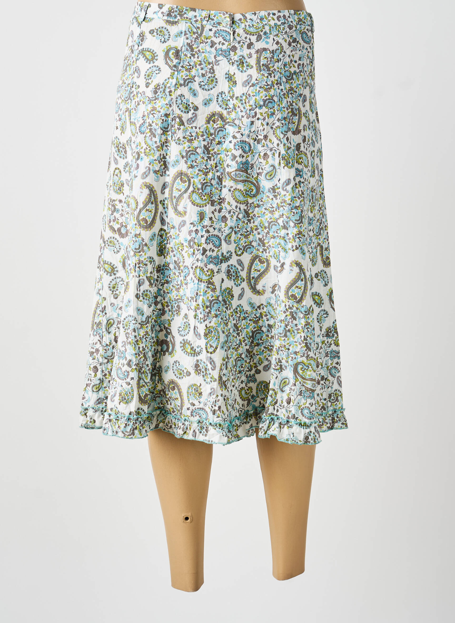 Jupe mi-longue bleu MULTIPLES femme