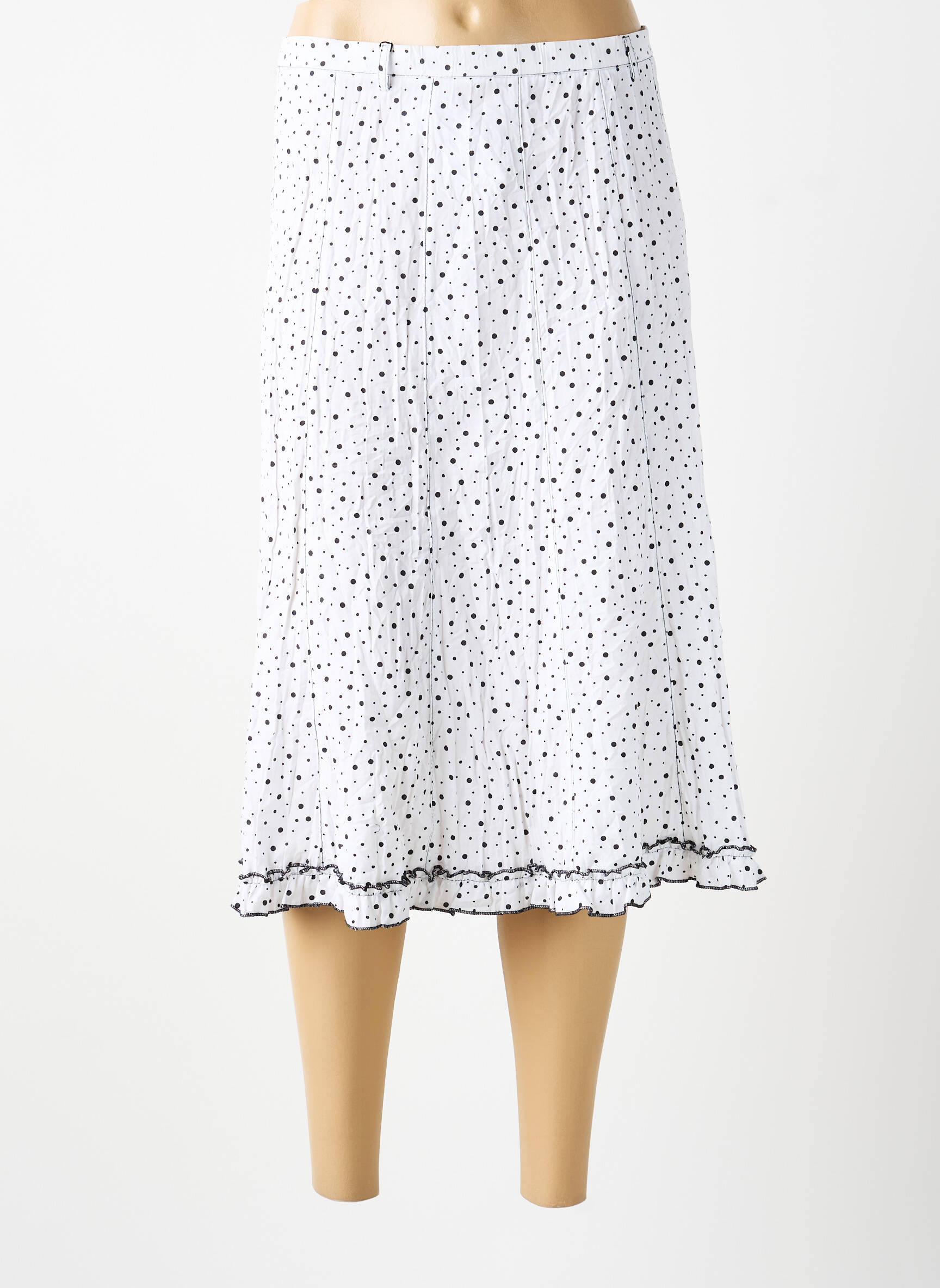 Jupe mi-longue blanc MULTIPLES femme