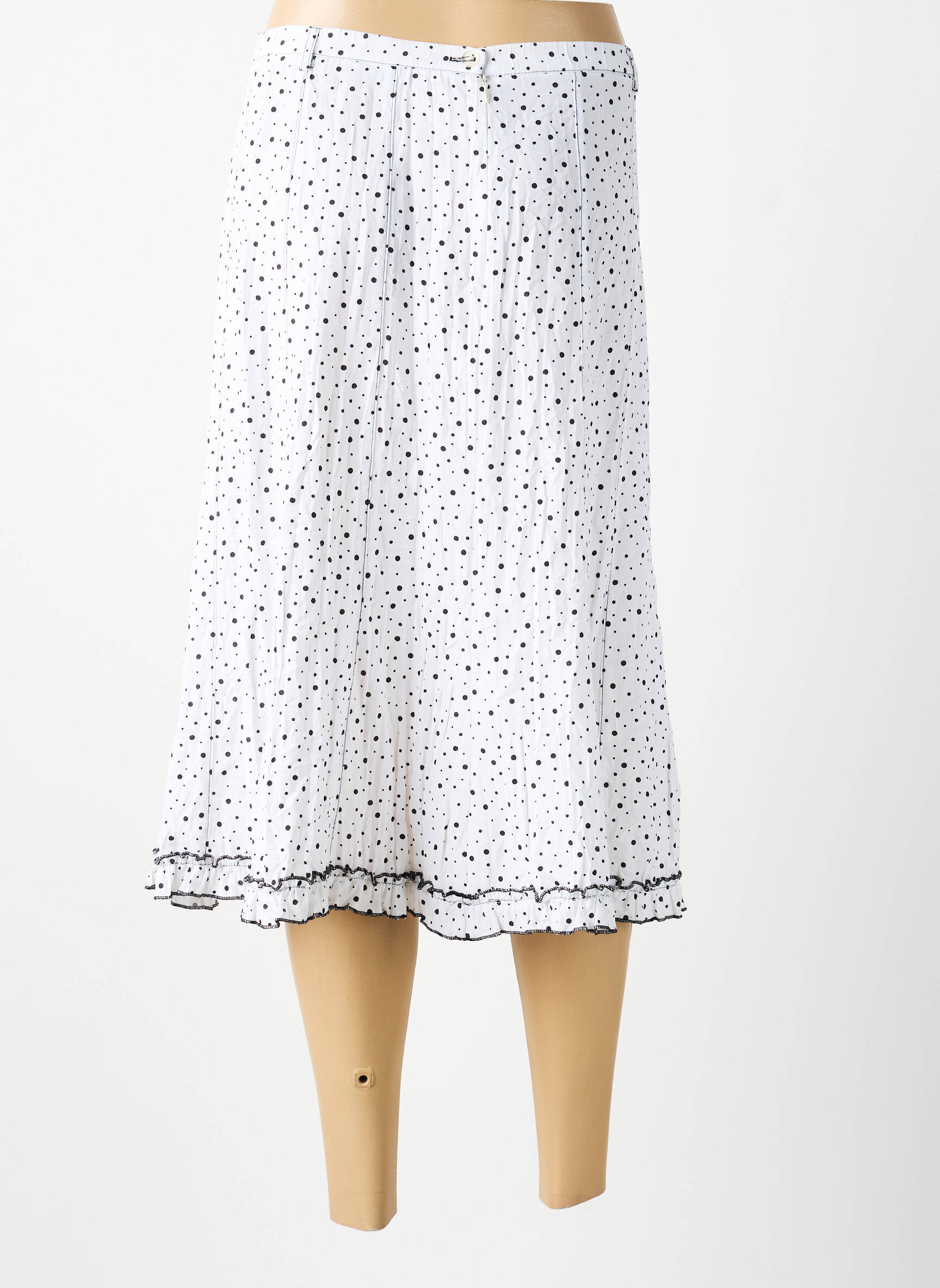 Jupe mi-longue blanc MULTIPLES femme