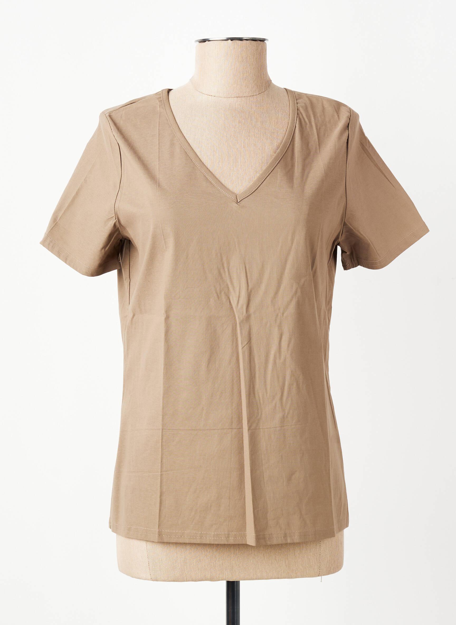 T-shirt beige MULTIPLES femme