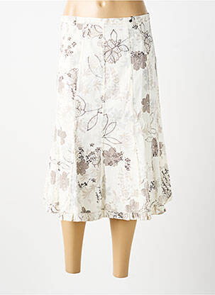 Jupe mi-longue blanc MULTIPLES femme