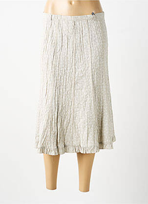 Jupe mi-longue gris clair MULTIPLES femme