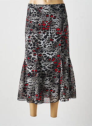 Jupe mi-longue rouge MULTIPLES femme