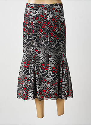 Jupe mi-longue rouge MULTIPLES femme