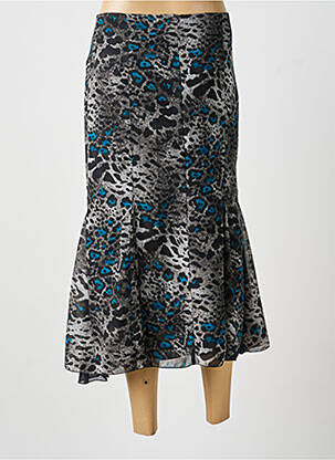 Jupe mi-longue gris MULTIPLES femme