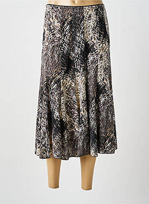 Jupe mi-longue gris MULTIPLES femme