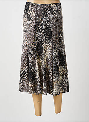 Jupe mi-longue gris MULTIPLES femme