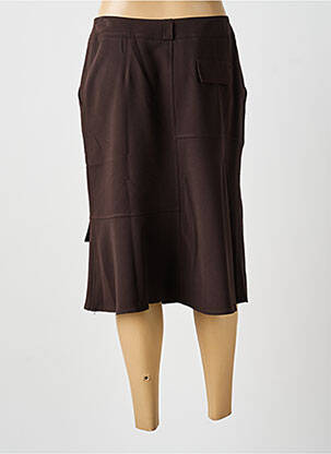 Jupe mi-longue marron MULTIPLES femme
