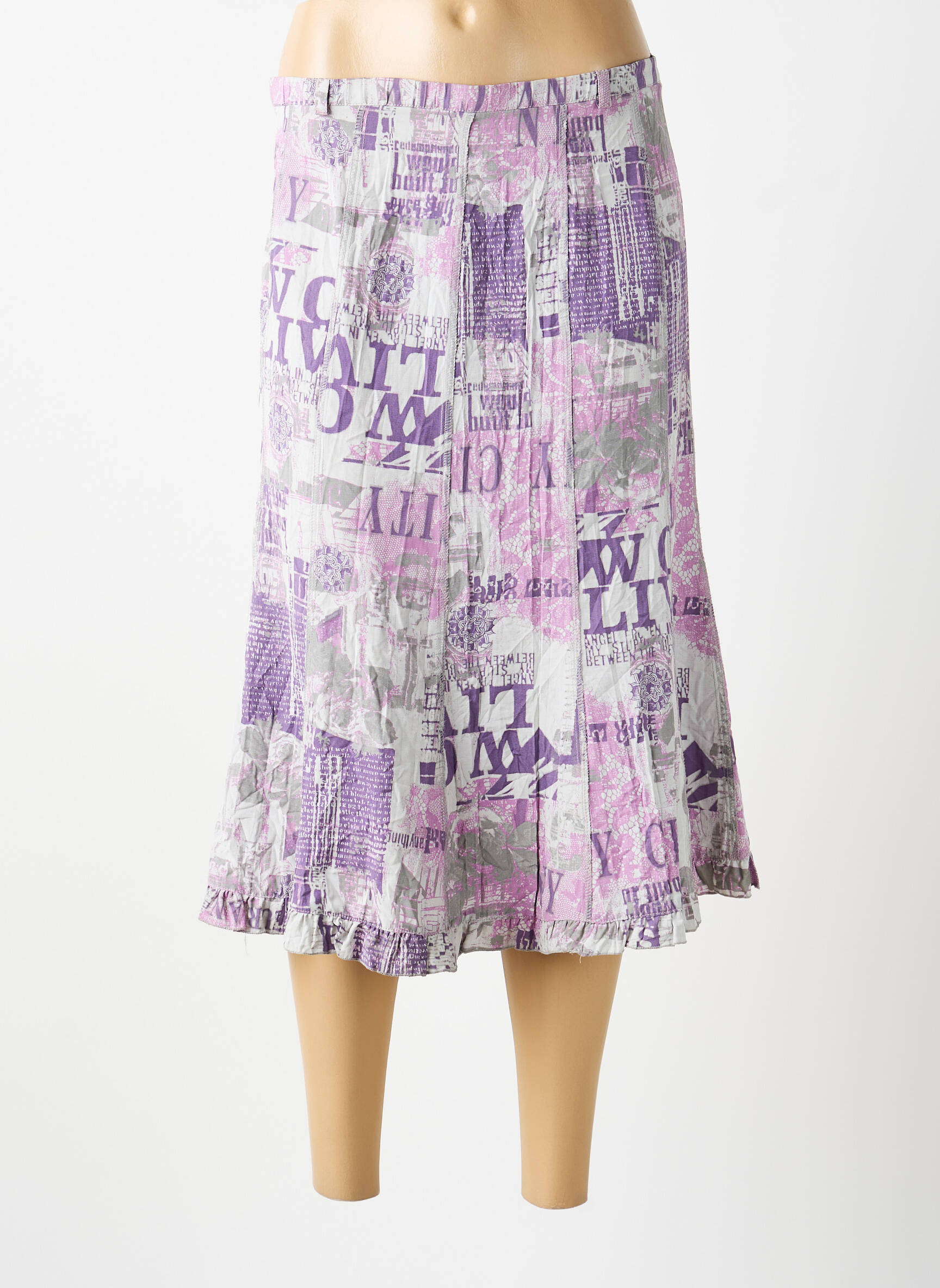 Jupe mi-longue violet MULTIPLES femme