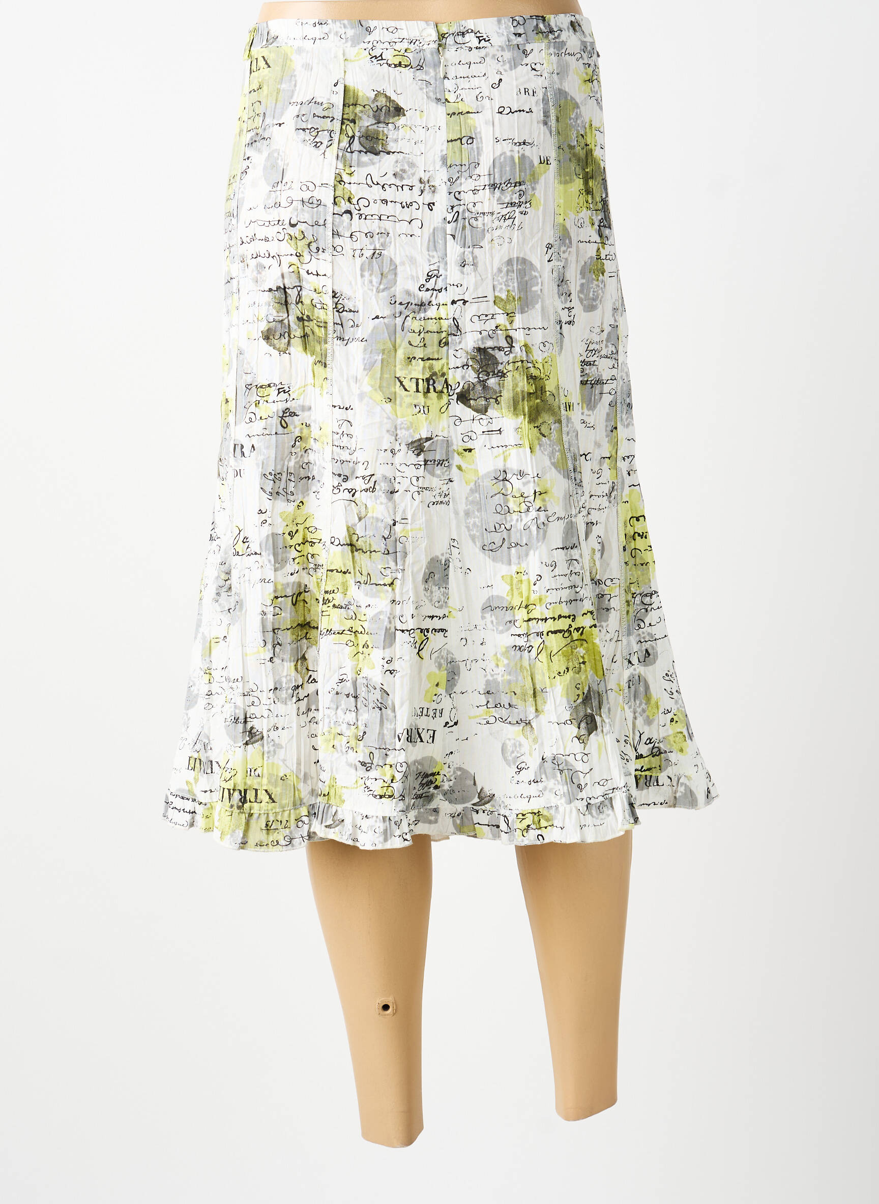 Jupe mi-longue gris MULTIPLES femme