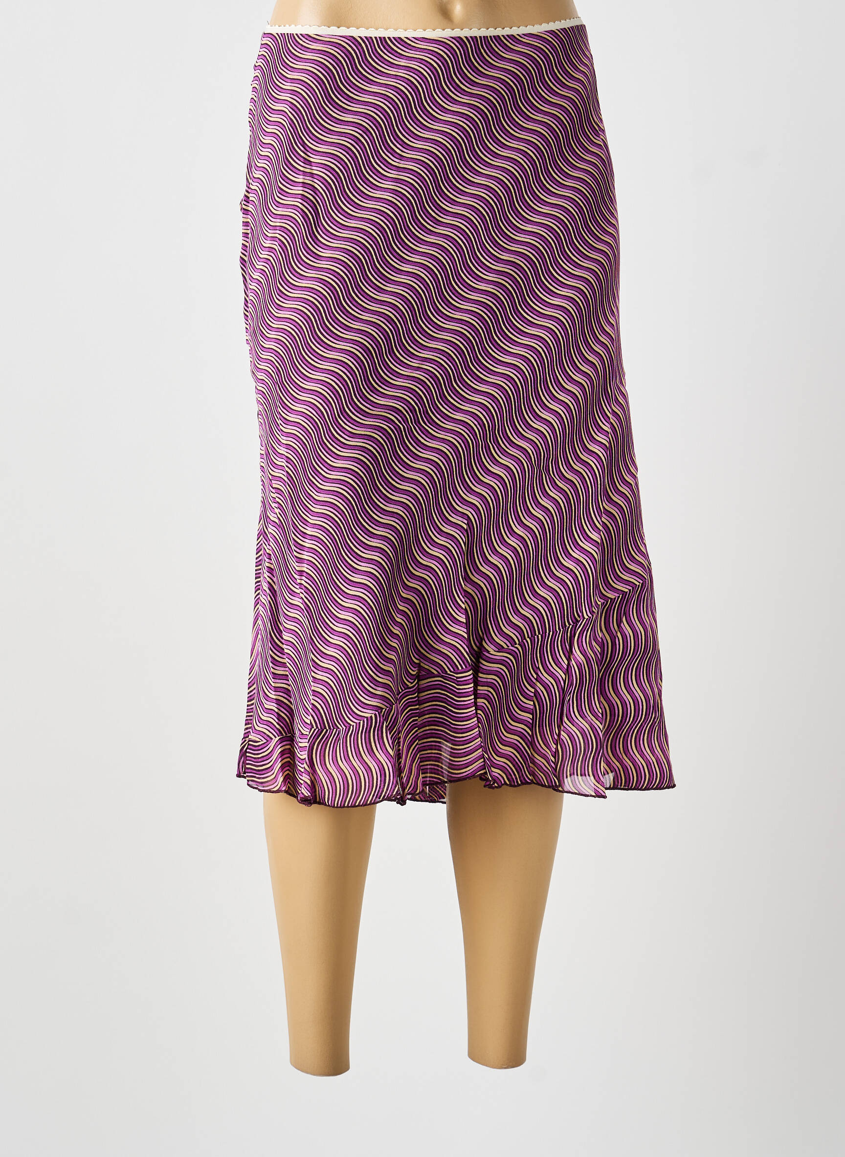 Jupe mi-longue violet MULTIPLES femme