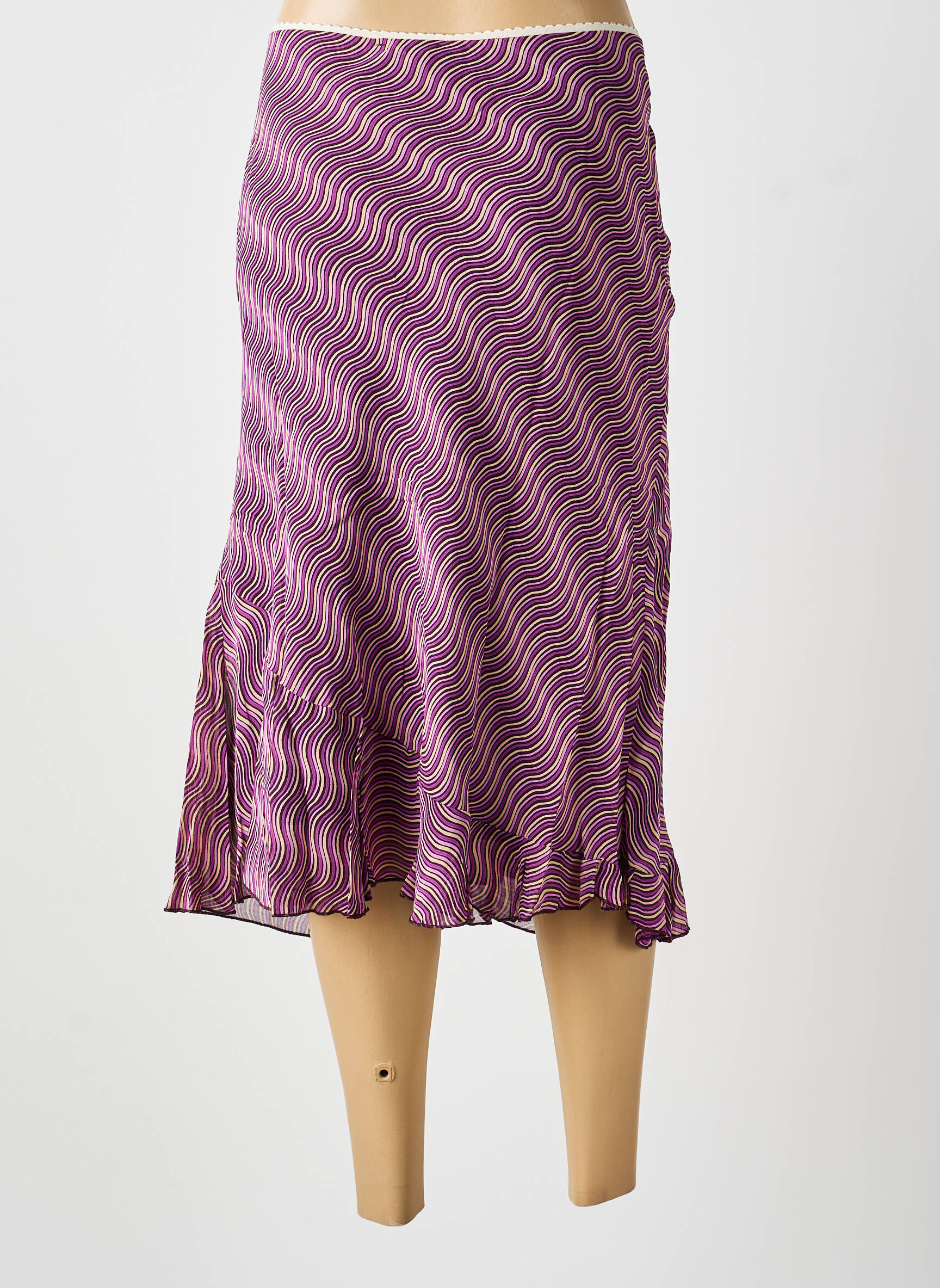 Jupe mi-longue violet MULTIPLES femme