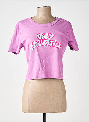 T-shirt violet OBEY femme