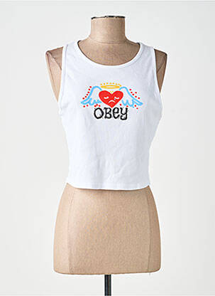 Débardeur blanc OBEY femme