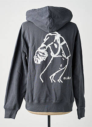 Sweat-shirt à capuche gris OLAF homme