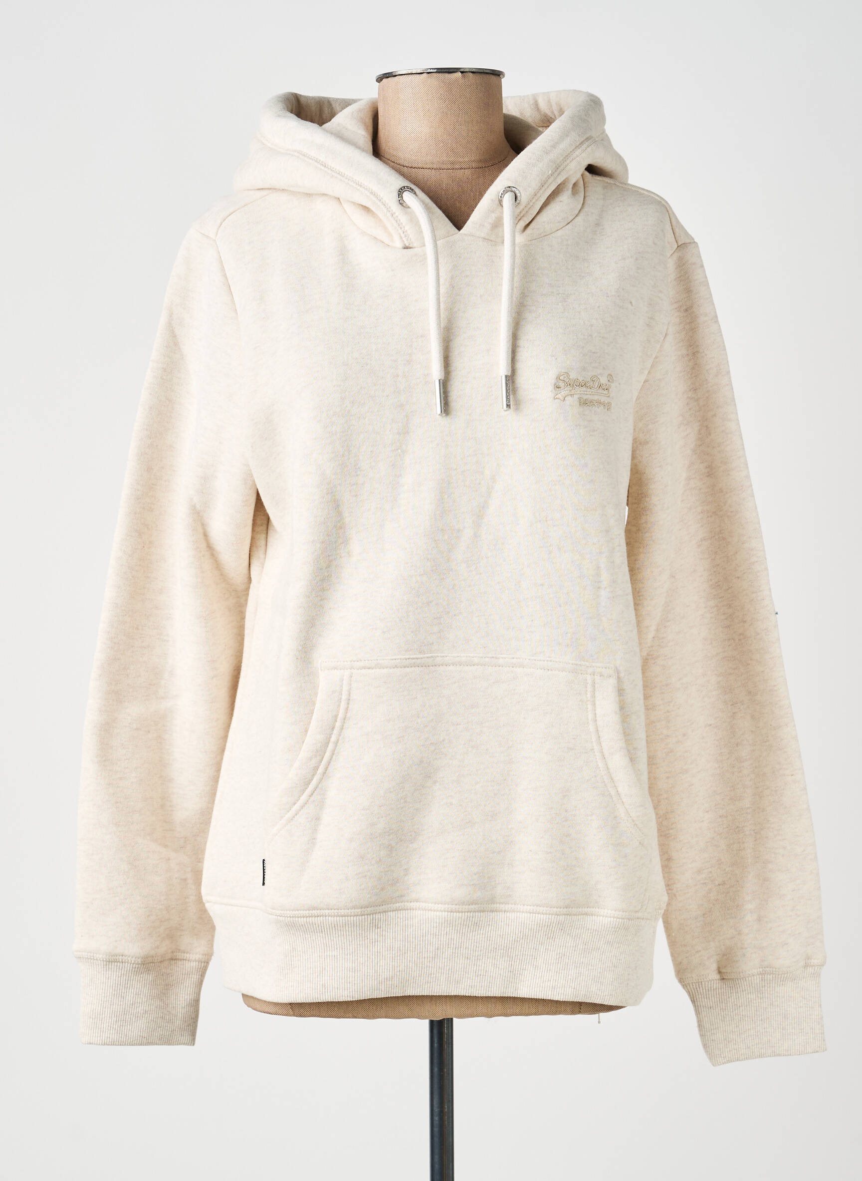 Sweat-shirt à capuche beige SUPERDRY femme