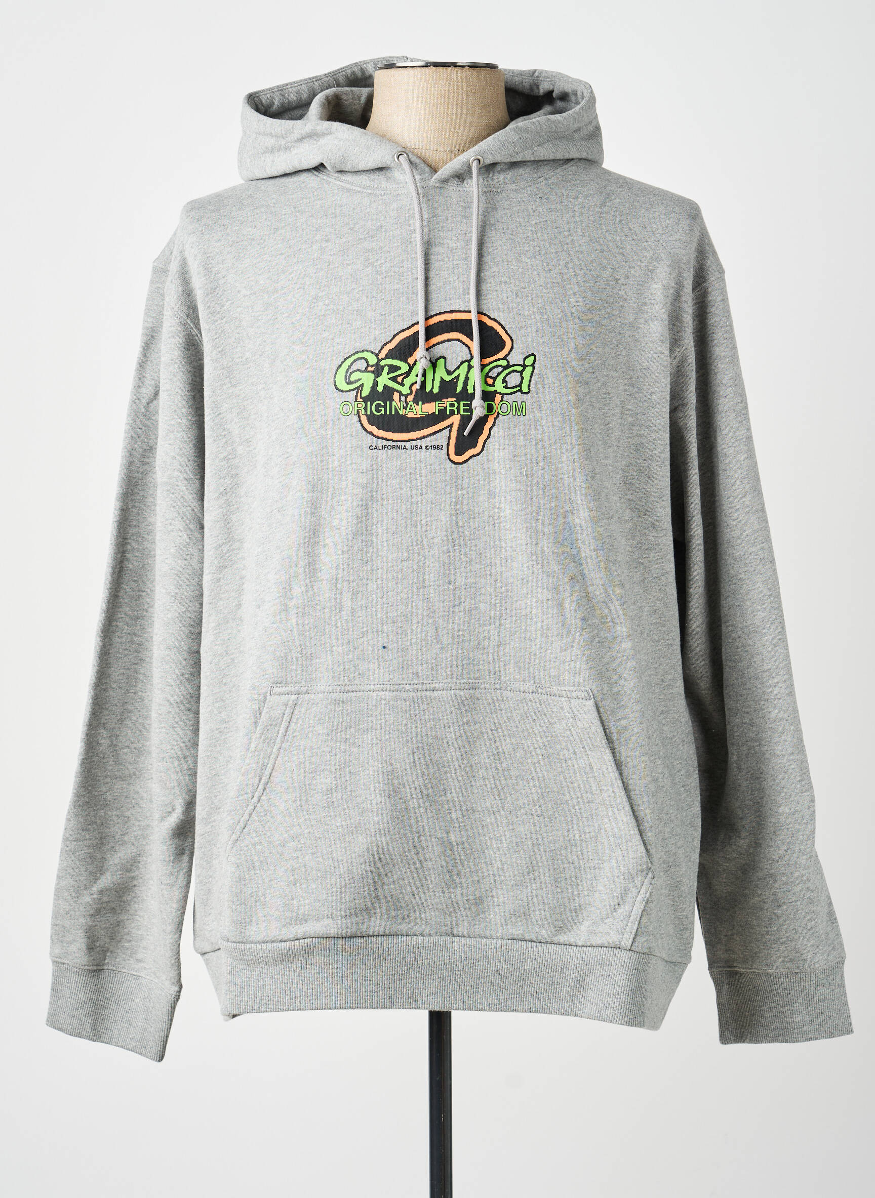 Sweat-shirt à capuche gris GRAMICCI homme