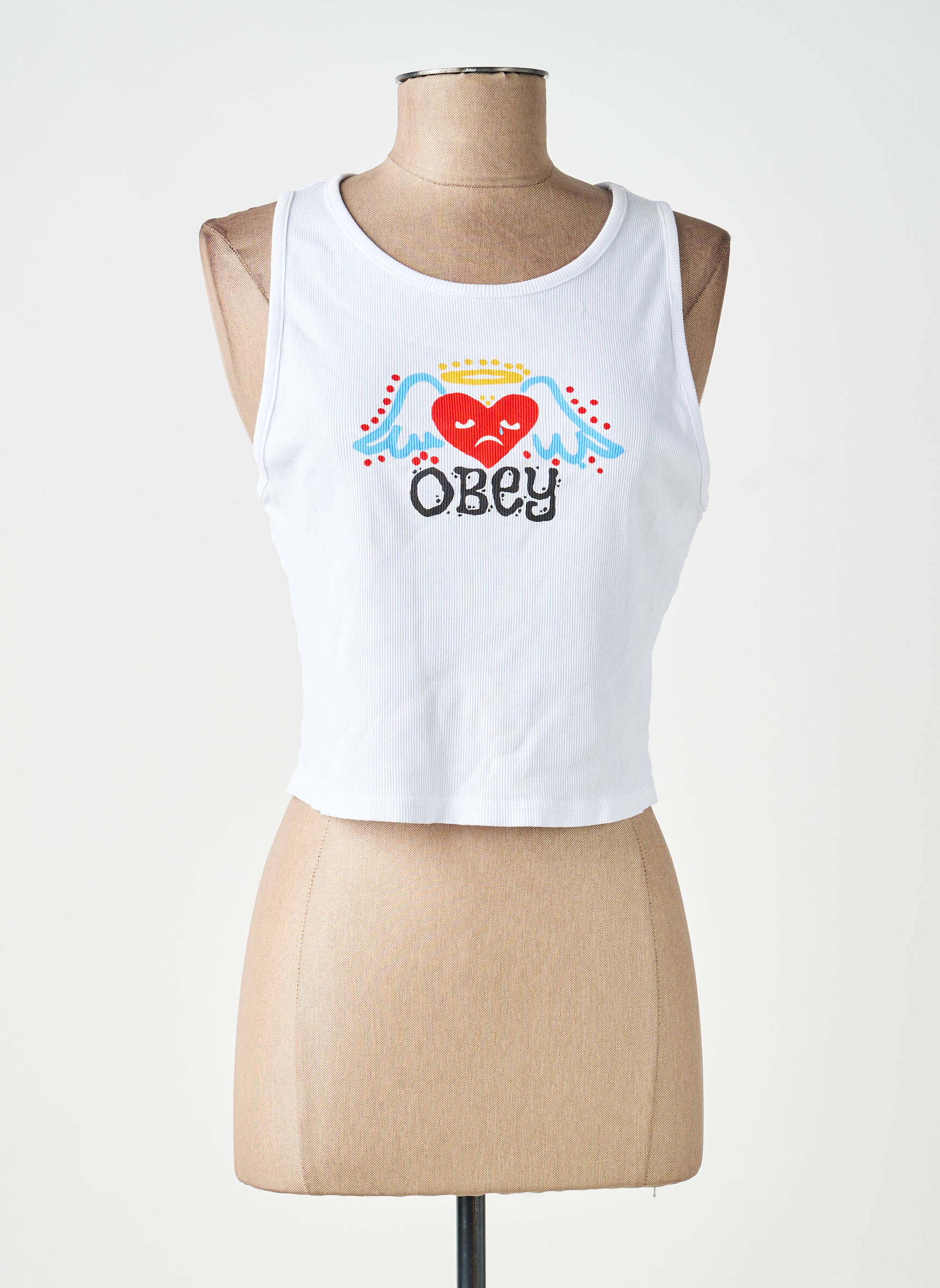 Débardeur blanc OBEY femme