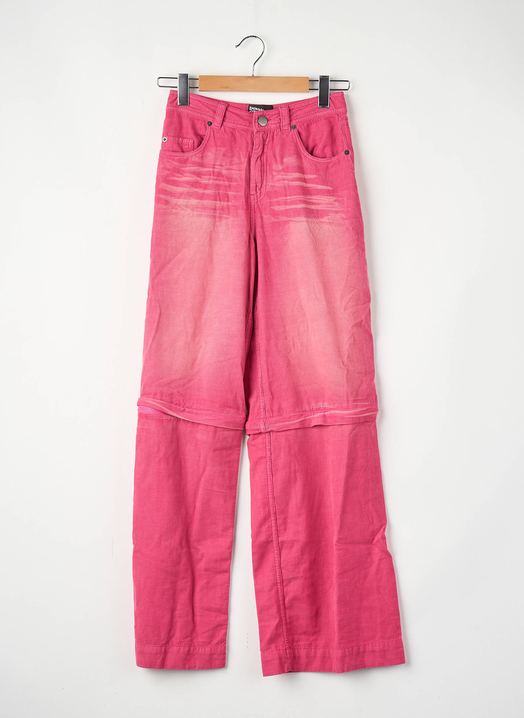 Pantalon droit rose BASIC PLEASURE MODE femme
