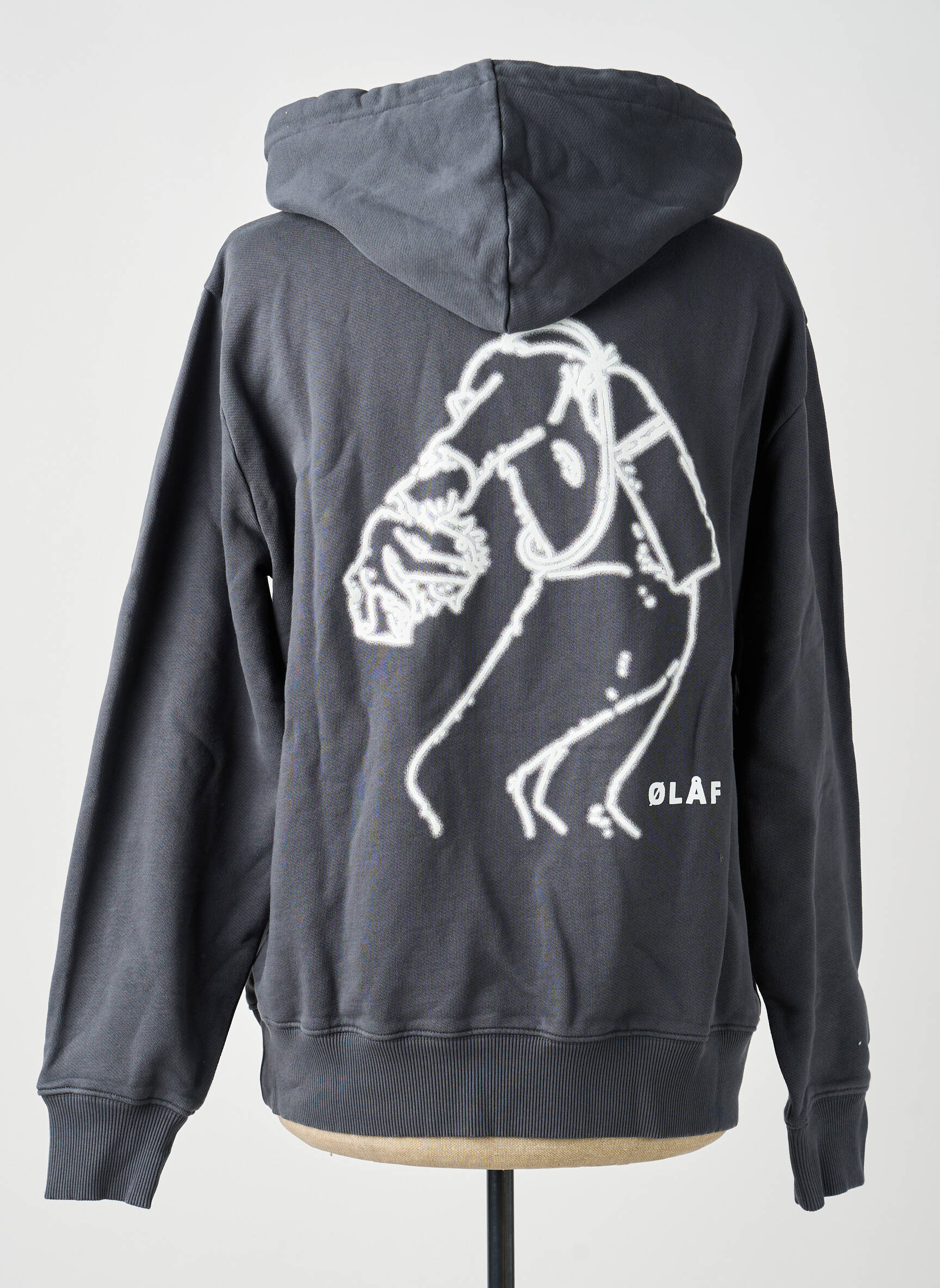 Sweat-shirt à capuche gris OLAF homme