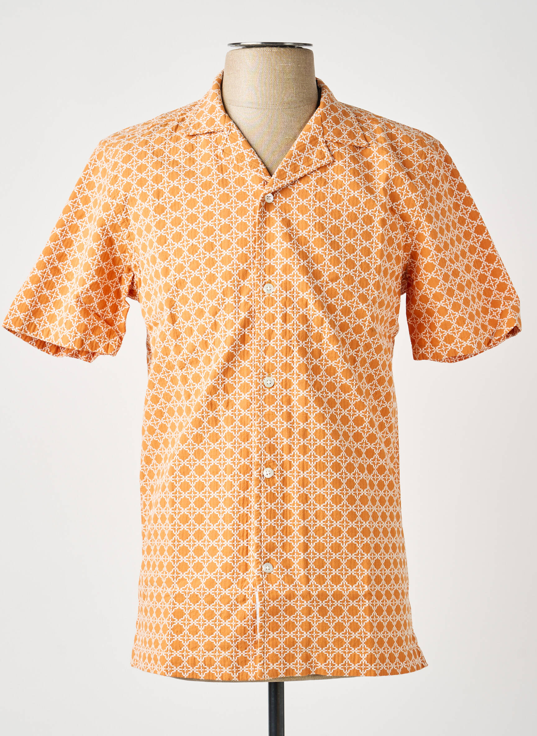 Chemise manches courtes orange EDMMOND STUDIOS homme
