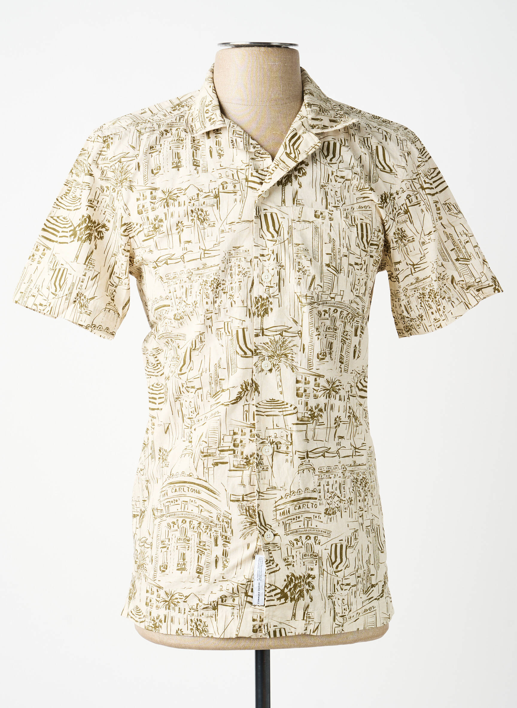Chemise manches courtes vert EDMMOND STUDIOS homme