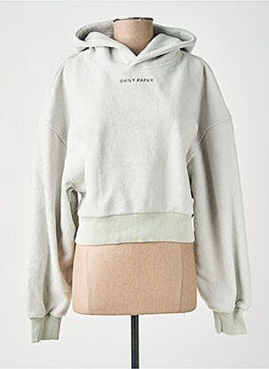 Sweat-shirt à capuche vert DAILY PAPER femme
