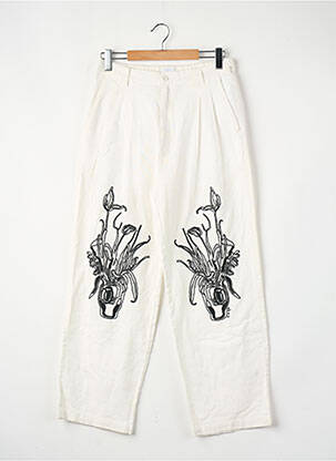 Pantalon droit blanc OBEY femme
