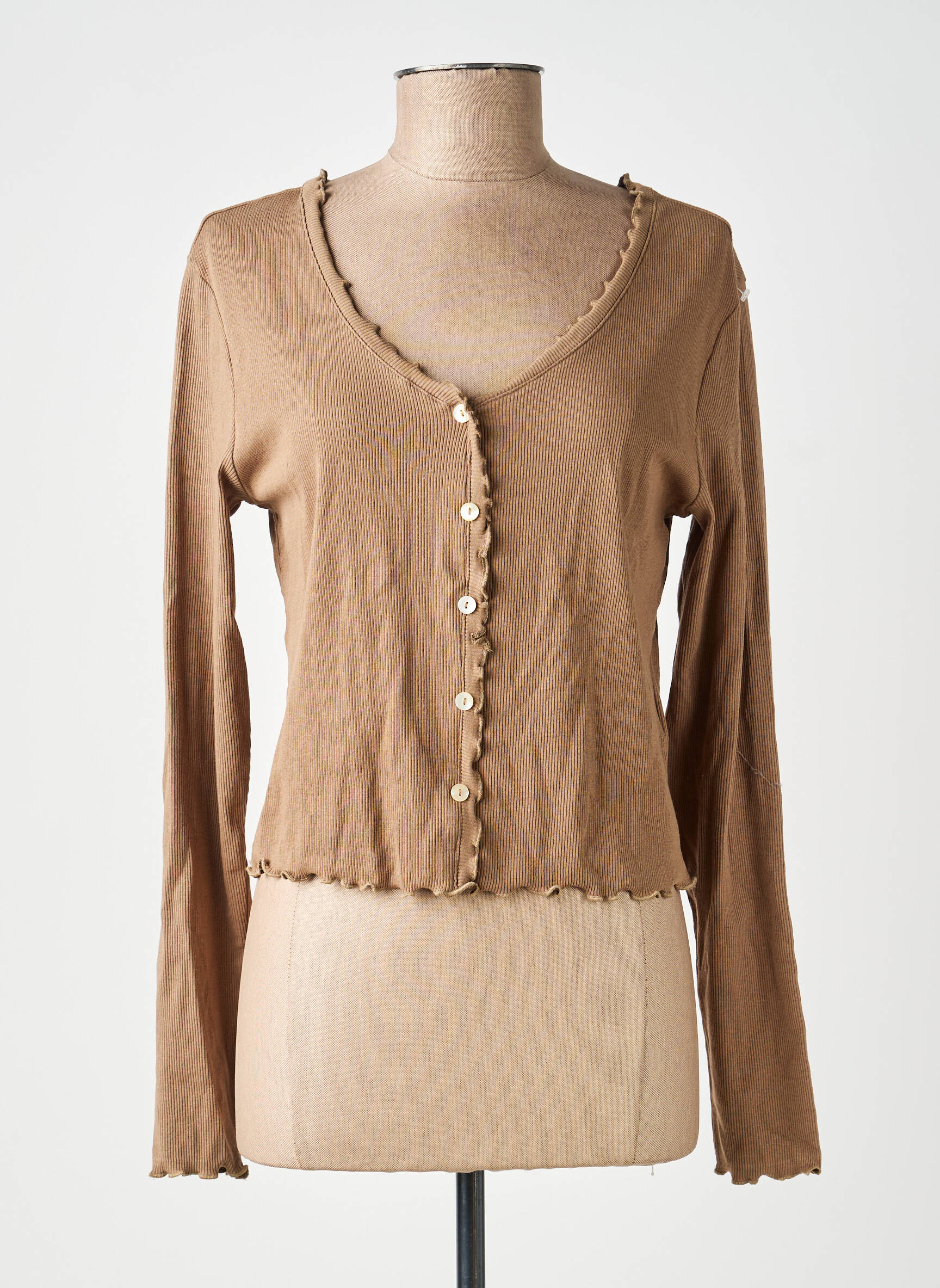 Top marron ONLY femme