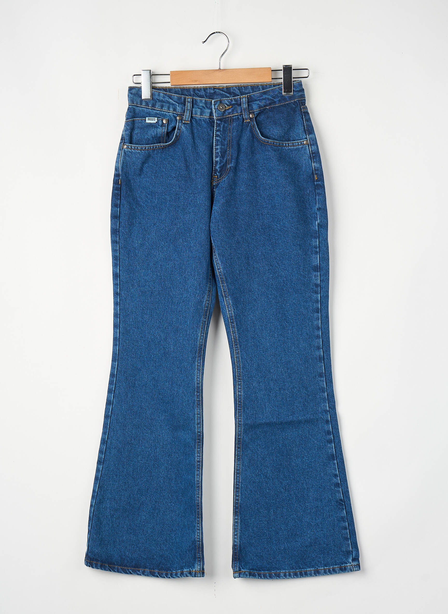 Jeans coupe droite bleu THE RAGGED PRIEST femme