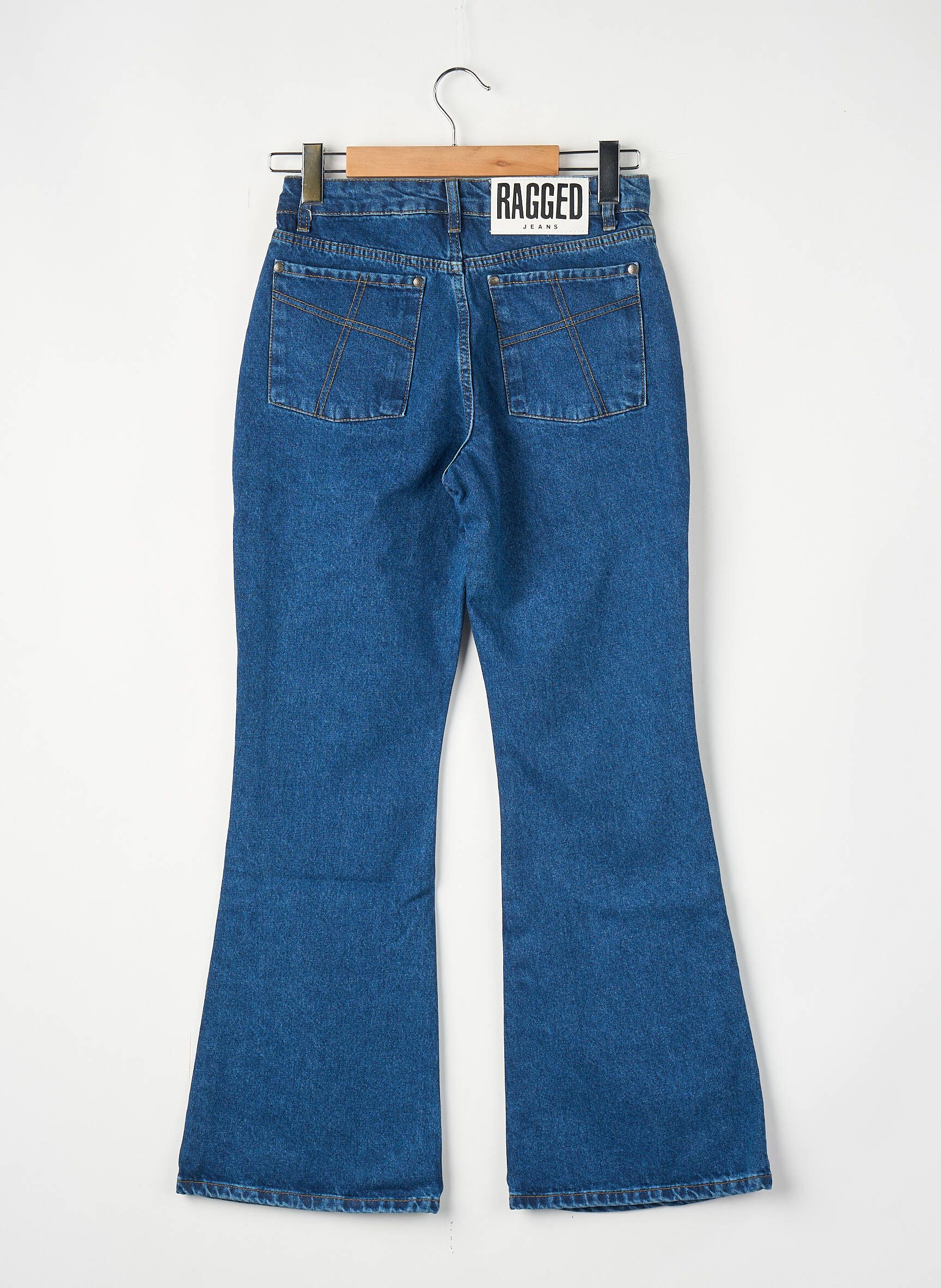 Jeans coupe droite bleu THE RAGGED PRIEST femme