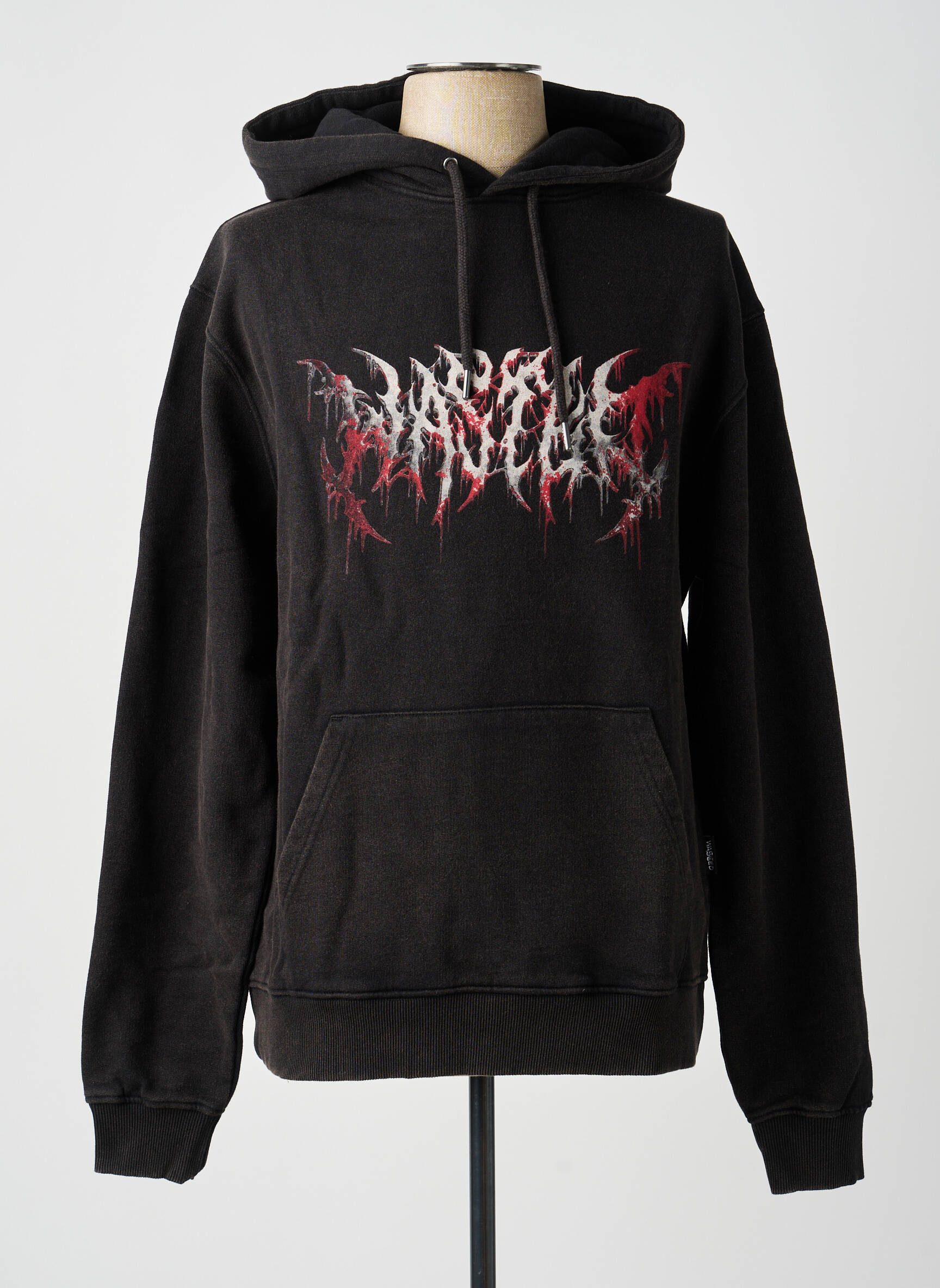Sweat-shirt à capuche noir WASTED PARIS homme