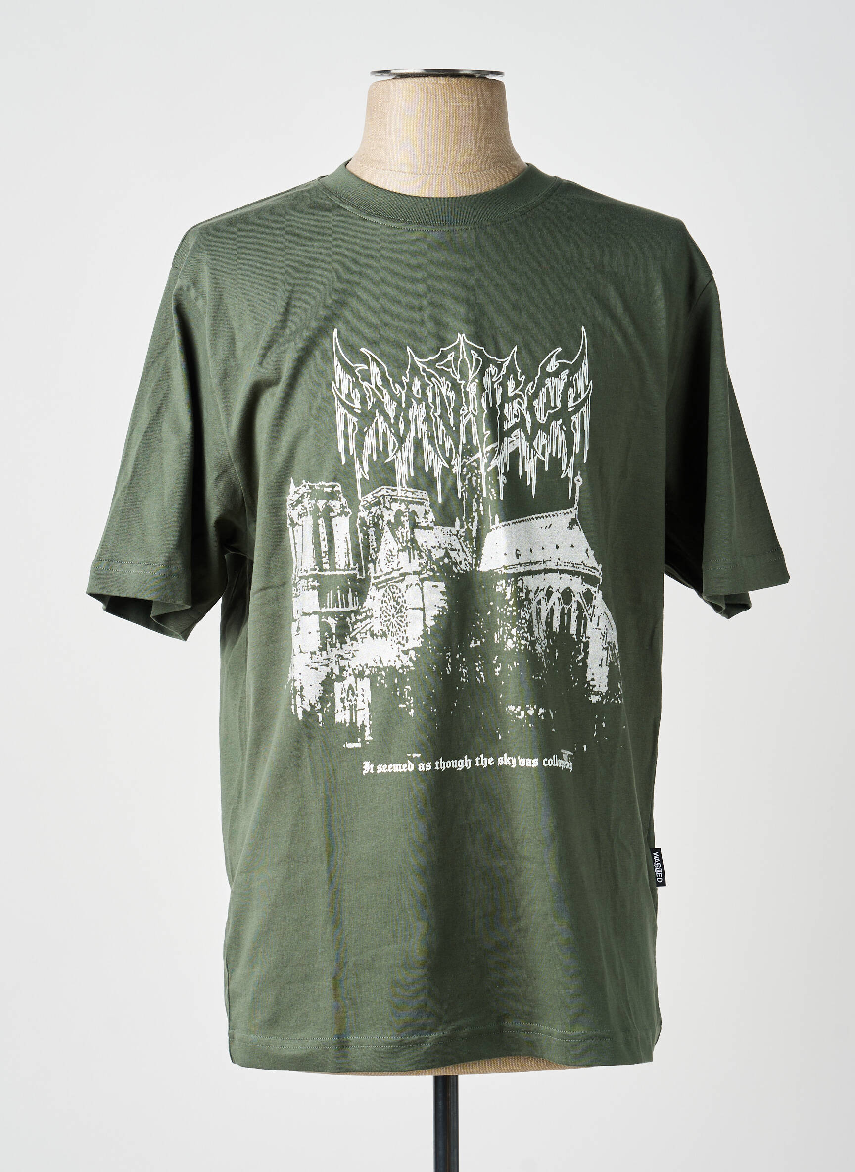 T-shirt vert WASTED PARIS homme