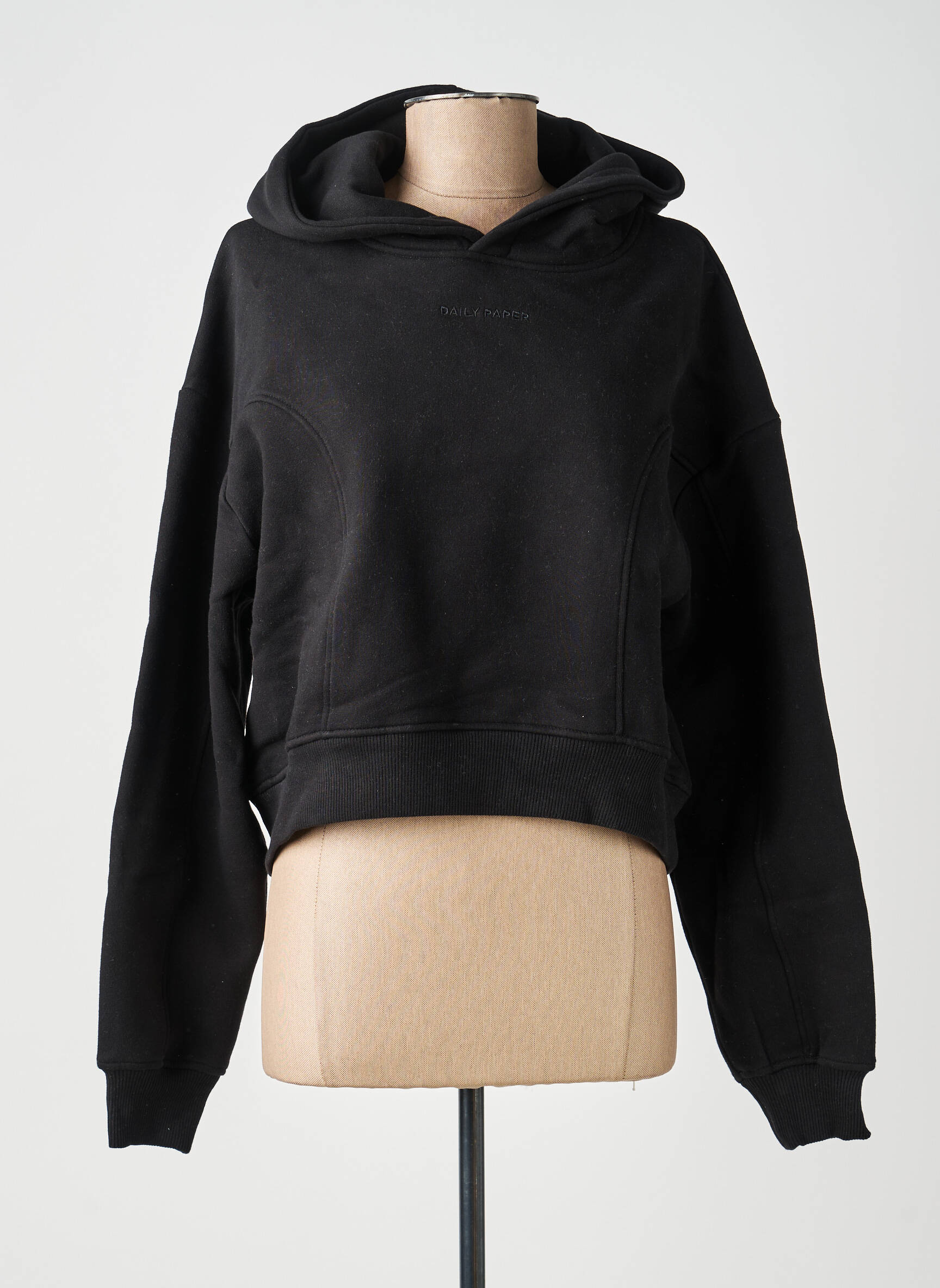 Sweat-shirt à capuche noir DAILY PAPER femme