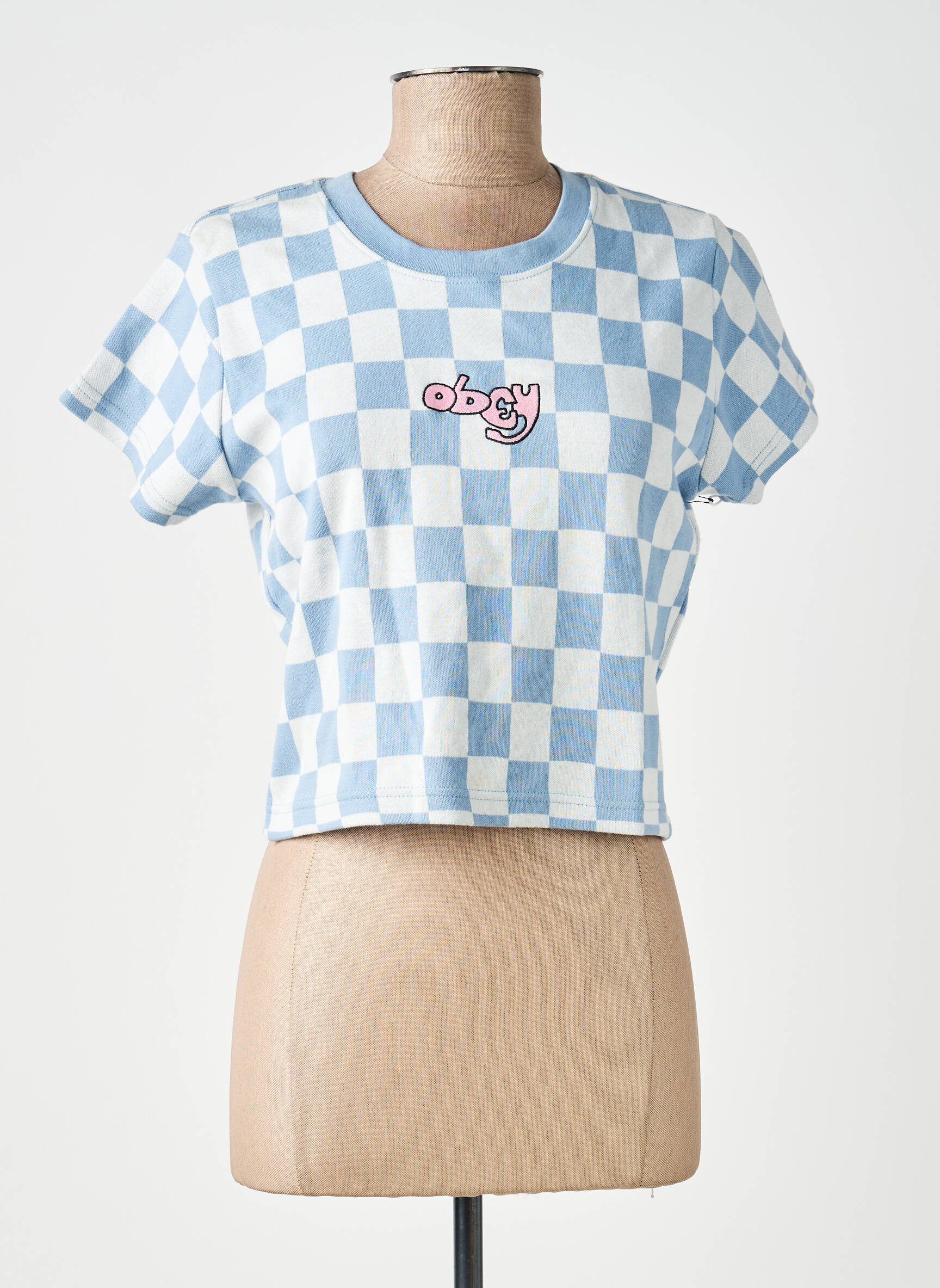 T-shirt bleu OBEY femme