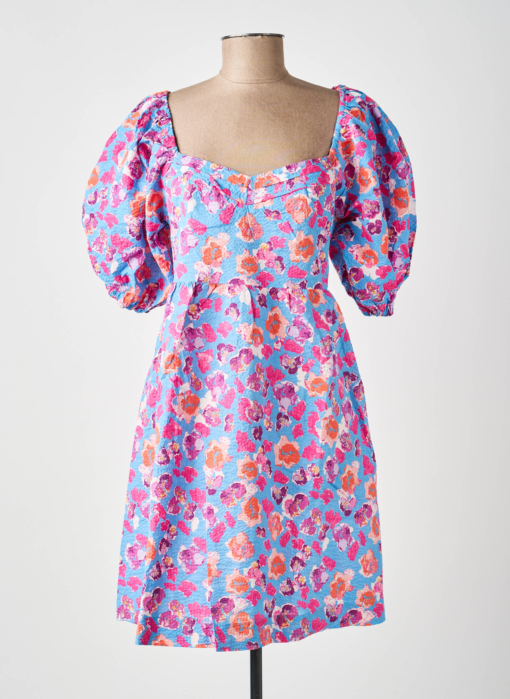 Robe courte bleu GRACE & MILA femme