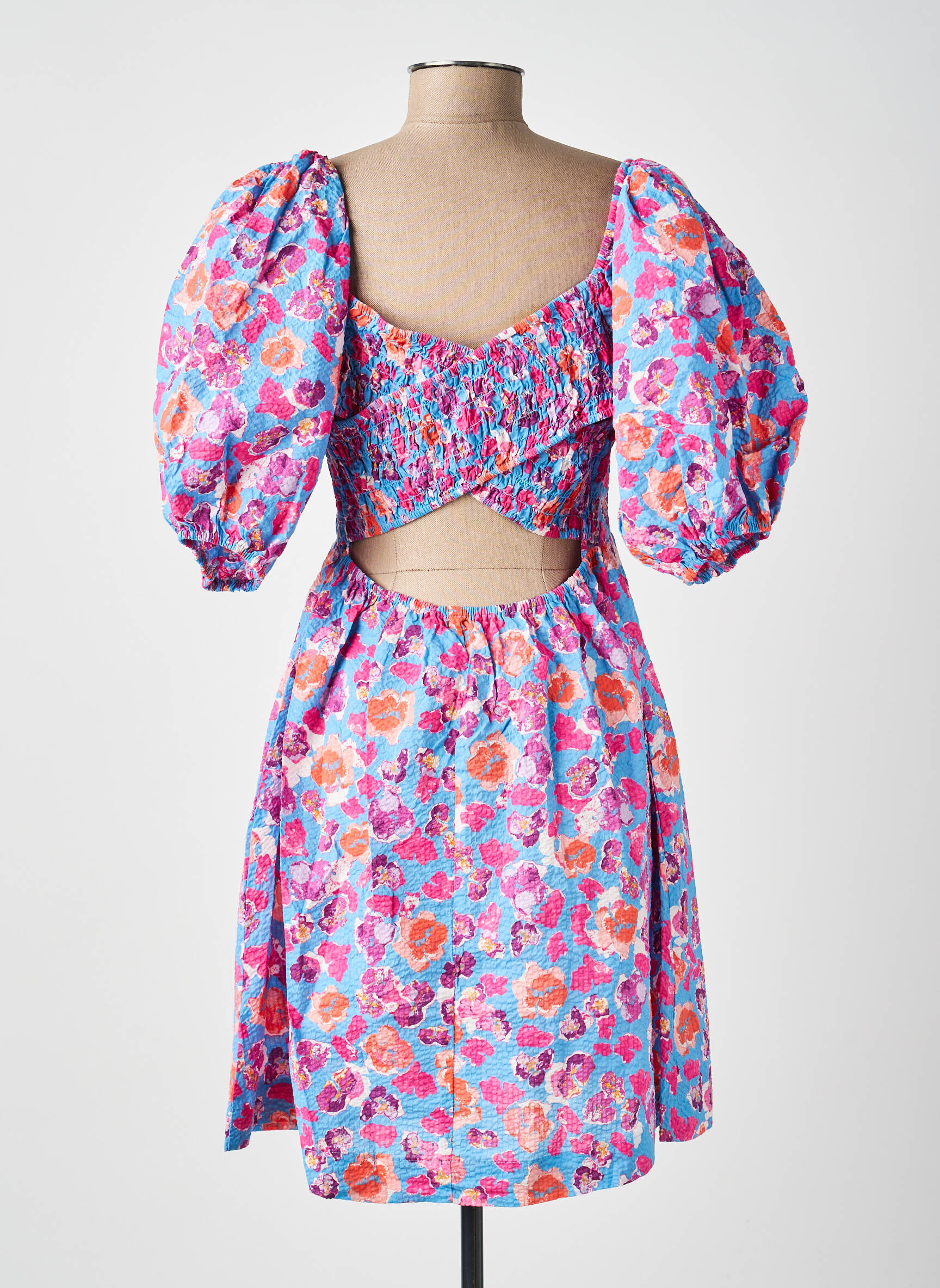Robe courte bleu GRACE & MILA femme