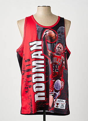 Débardeur rouge MITCHELL AND NESS homme