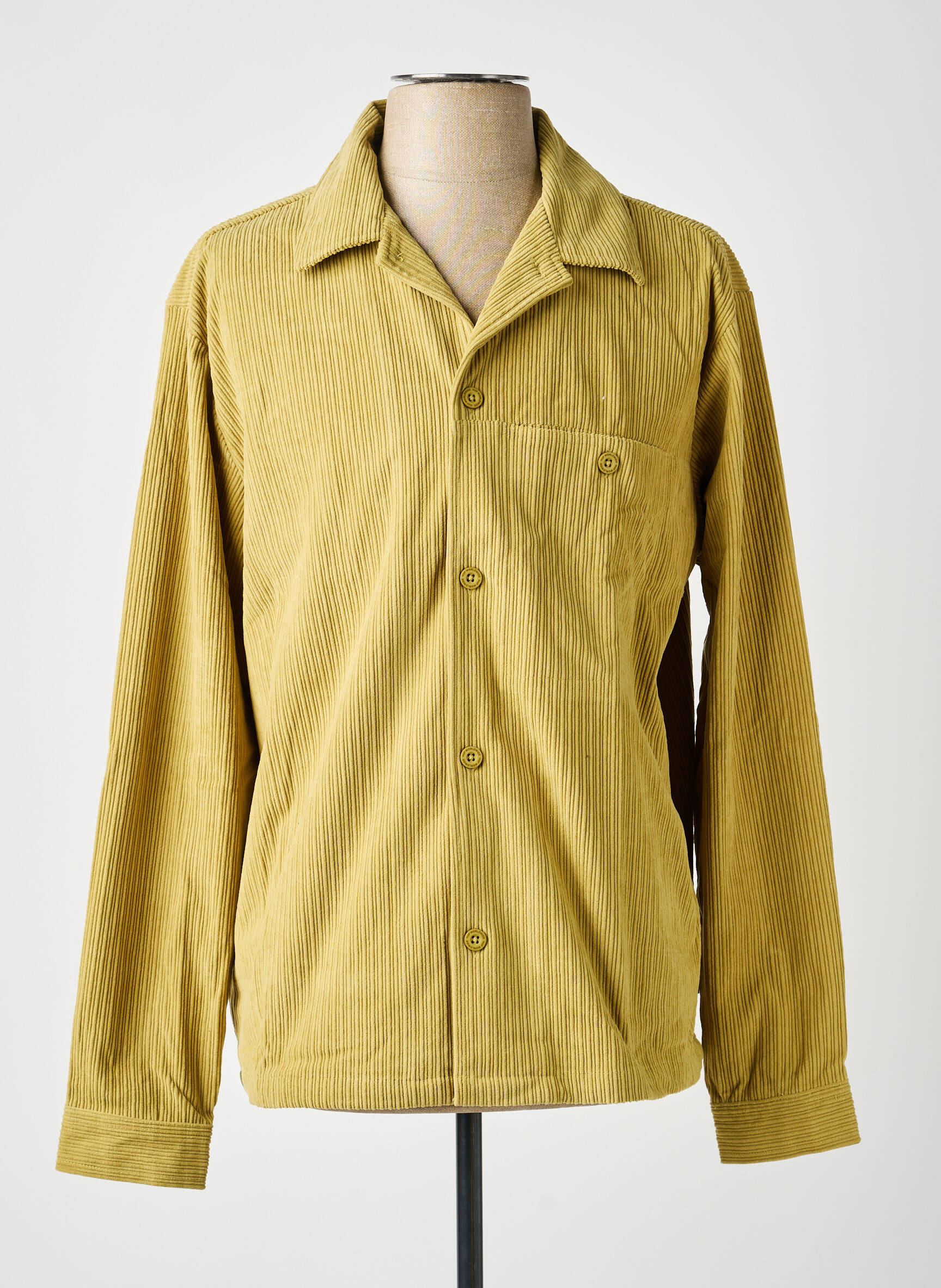 Chemise manches longues jaune HUF homme