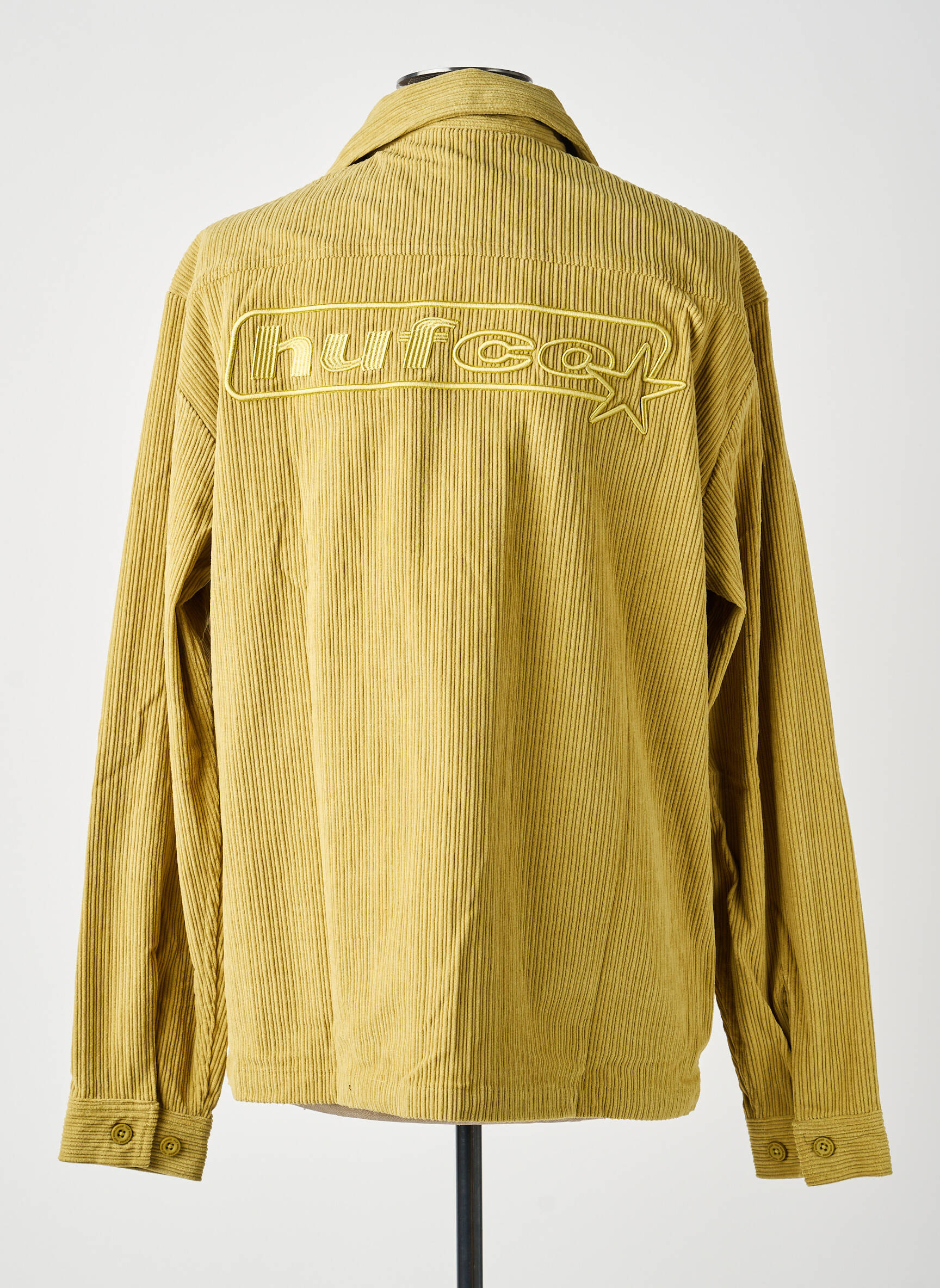 Chemise manches longues jaune HUF homme